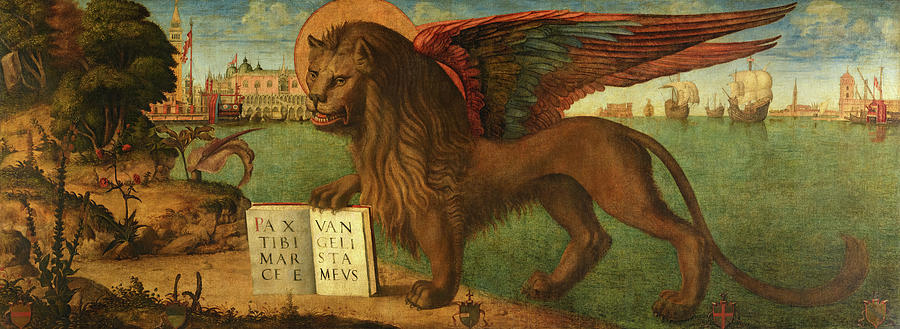 Vittore Carpaccio Painting - The Lion of St. Mark, 1516 by Vittore Carpaccio