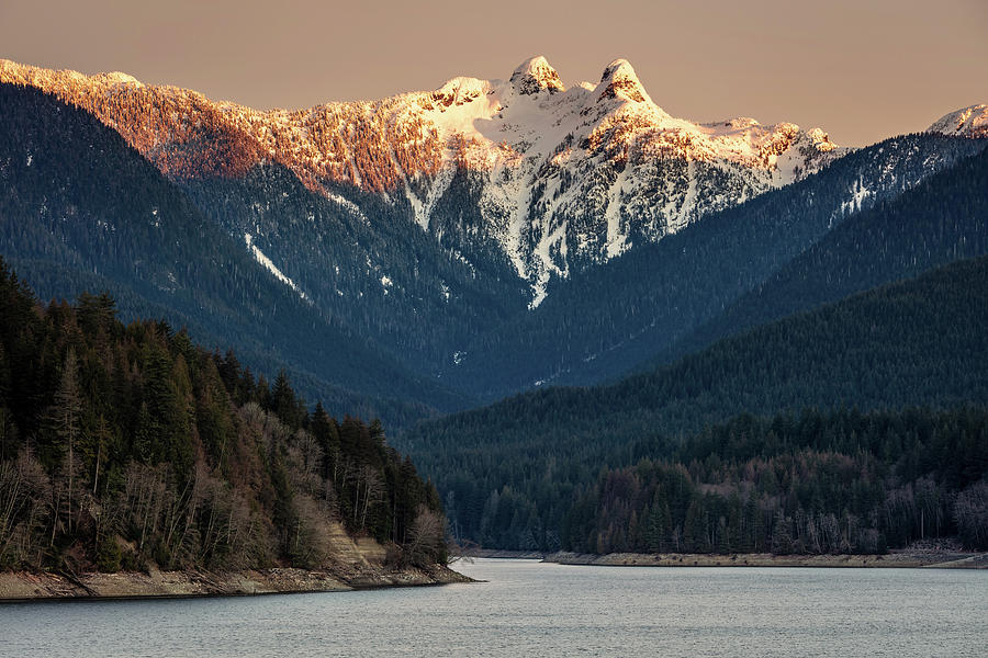 The Lions Vancouvers Mountains Photograph