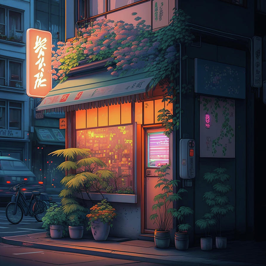 The Little a Coffe Shop A Lhasa Digital Art by Kailooma X TheDol - Fine ...