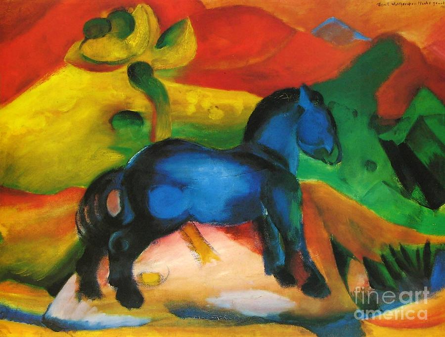 The Little Blue Horse by Franz Marc