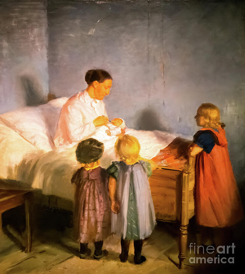 The Little Brother by Anna Ancher 1905 Painting by Anna Ancher