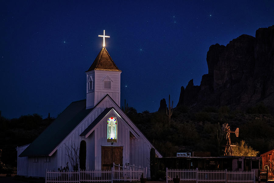The Little Chapel By Starlight  Photograph by Saija Lehtonen