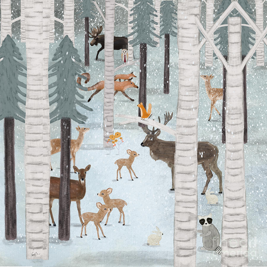 The Little Deer Wood Painting by Bri Buckley