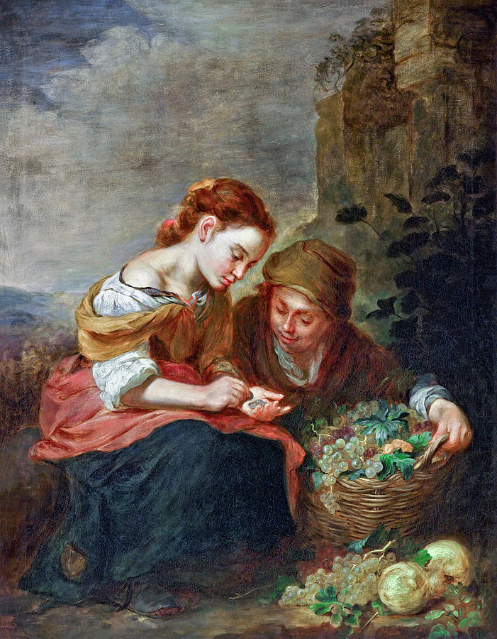 The Little Fruit Seller by Bartolome Esteban Murillo 1675 Painting by ...