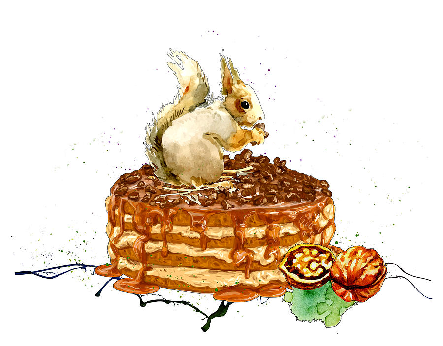 The Little Gourmand 11 Painting by Miki De Goodaboom