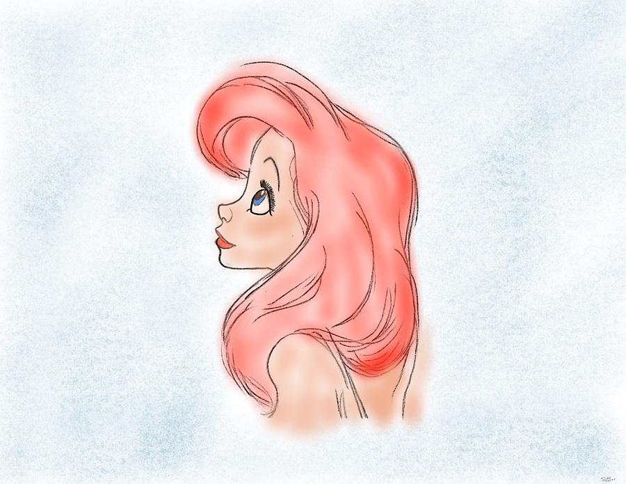 How To Draw Ariel The Little Mermaid - YouTube