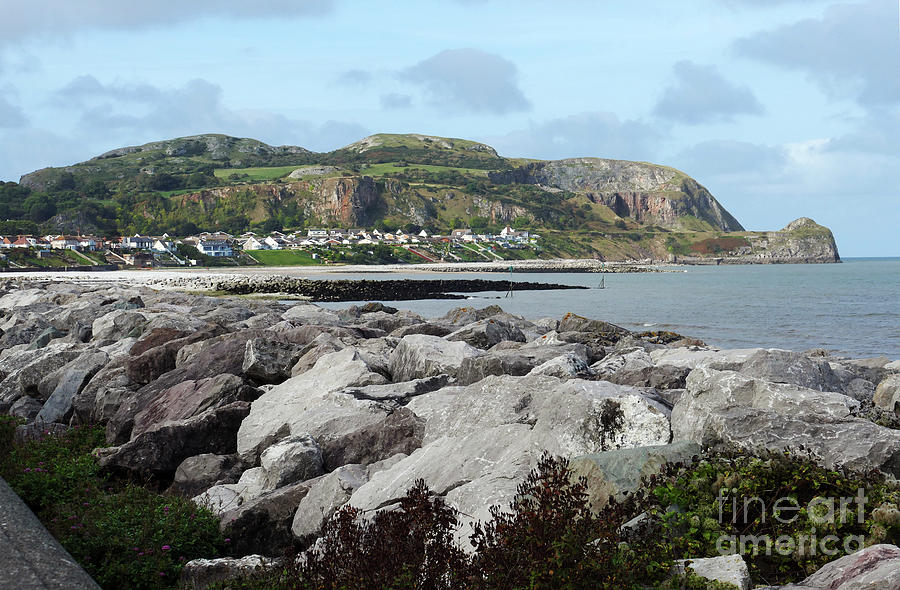 Beach Photograph - The Little Orme from Rhos on Sea by Phil Banks