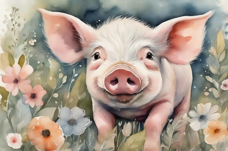 The Little Pig Digital Art