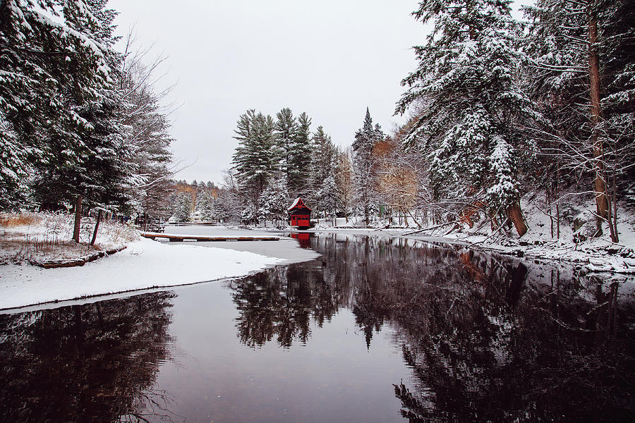 The Little Red Boathouse Photograph by David Patterson