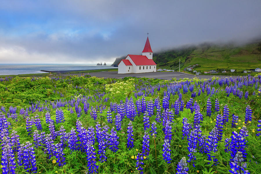 The Little Red Church - Reyniskirkja - in Vik, Iceland 1 Photograph by ...