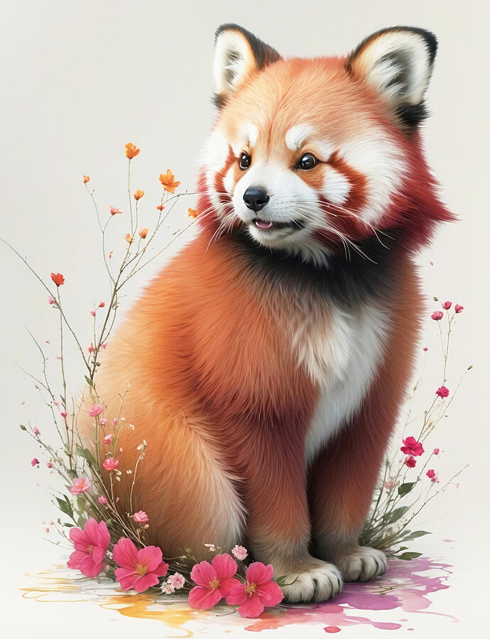 The Little Red Enigma Red Panda Magic Digital Art by Ashira Creations ...