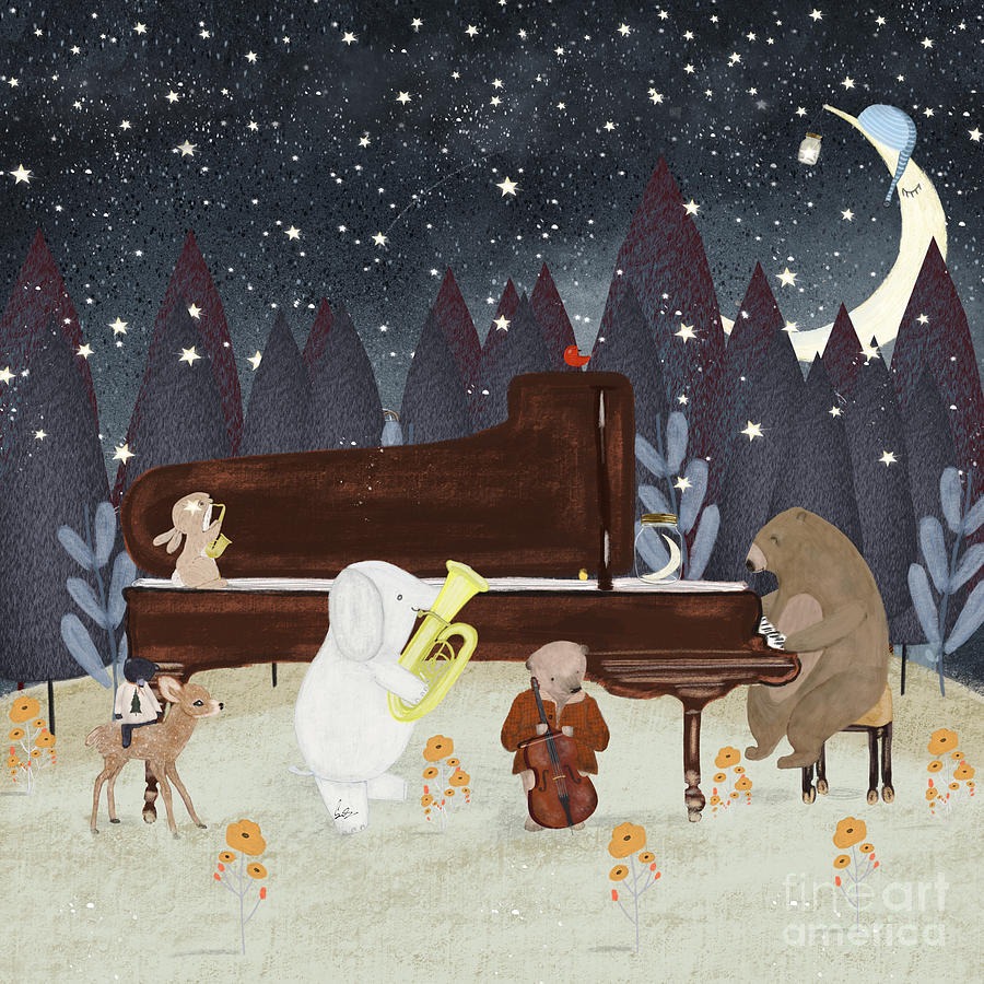 The Little Star Quartet Painting by Bri Buckley