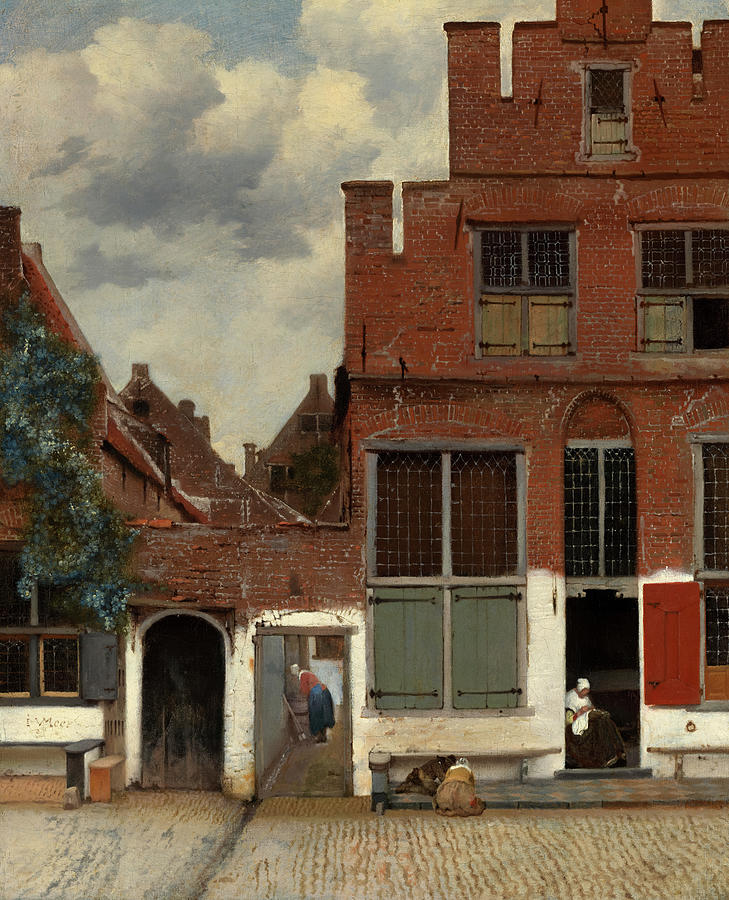 Jan Vermeer Painting - The Little Street, 1658 by Jan Vermeer