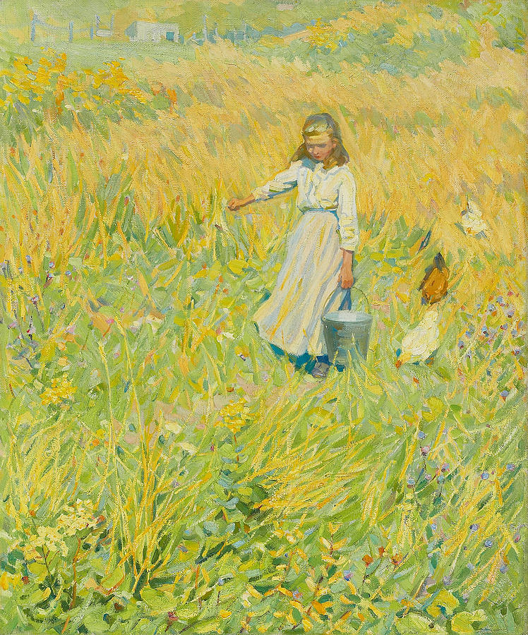 The Little Worker, 1902-1912 Painting by Helen McNicoll The Little Worker, 1902-1912 Painting by Helen McNicoll