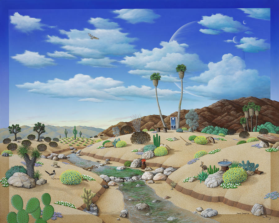 The Living Desert Painting by Snake Jagger