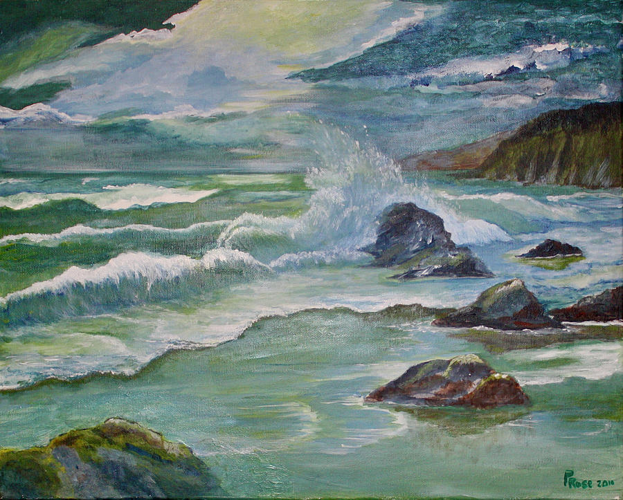 The Living Sea Painting by Peggy Rose