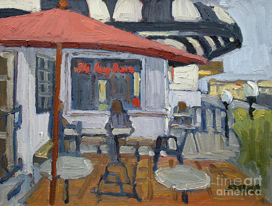 The Livingroom Cafe Coffeehouse - College Area, San Diego, California Painting by Paul Strahm