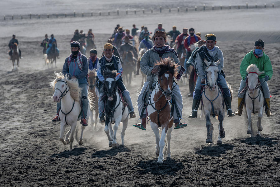 The local horse riders of Mt Bromo Photograph by Anges Van der Logt