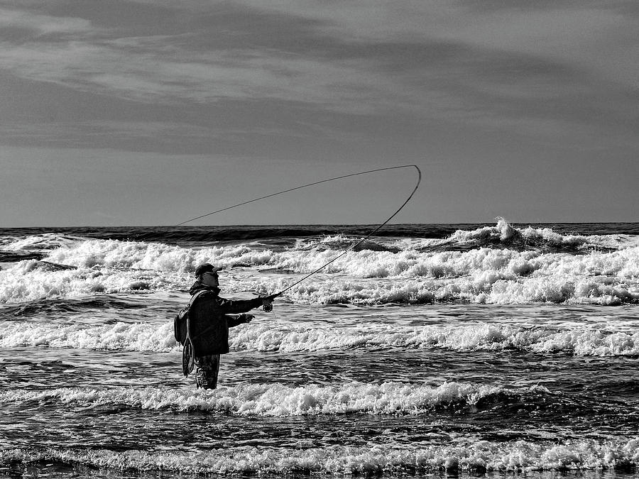The Lone Fisherman Photograph by Rebecca Dru