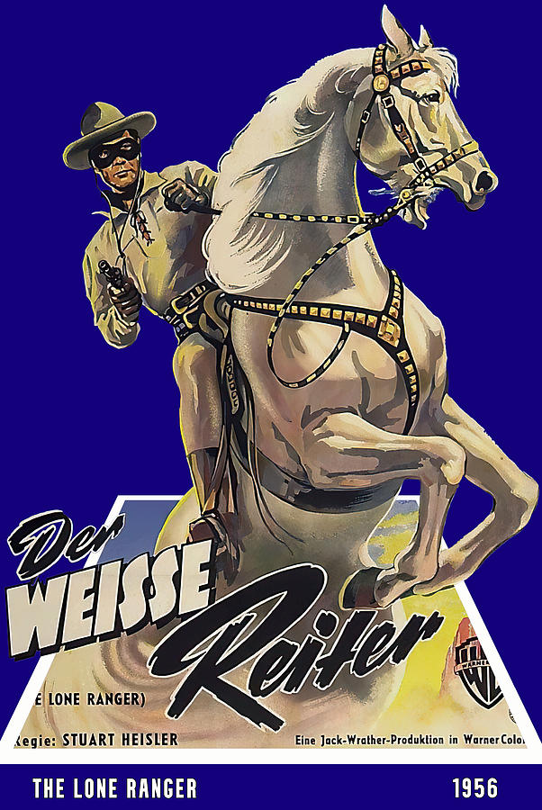 The Lone Ranger, 1956 - 3d movie poster Mixed Media by Movie World Posters