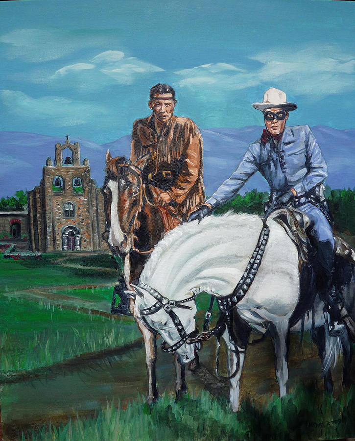 The Lone Ranger and Tonto Tribute Painting by Bryan Bustard