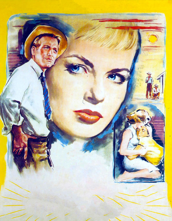 Paul Newman Painting - The Long Hot Summer, 1958, movie poster painting by Movie World Posters