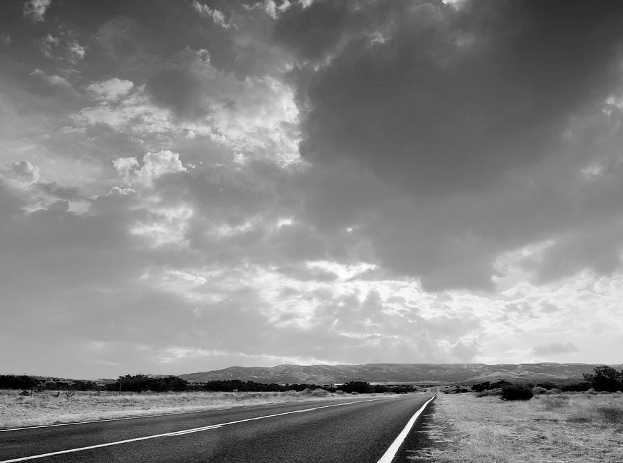 The Long Long Road BW Photograph by Bob Pardue