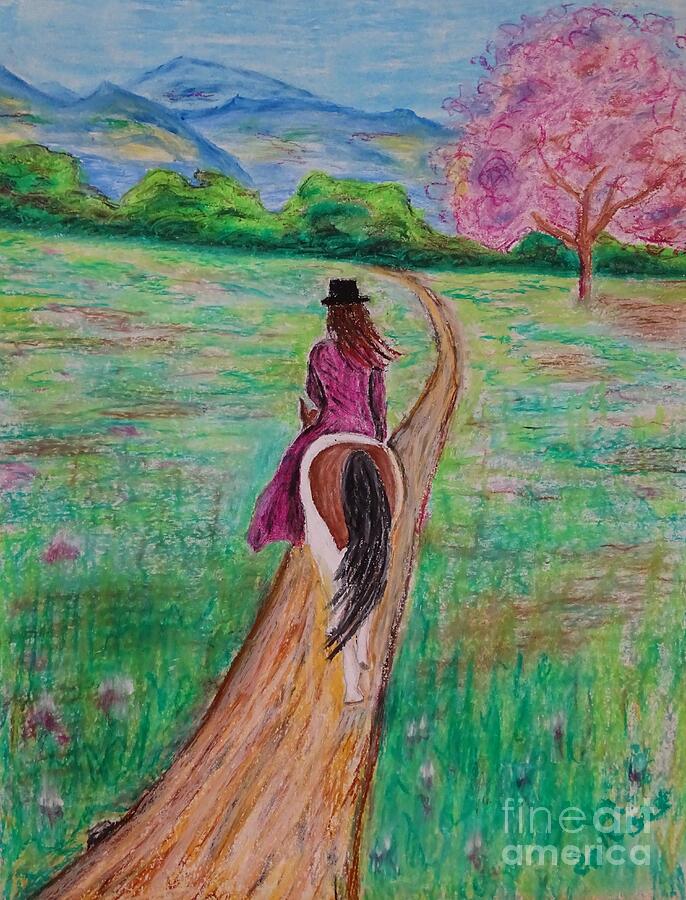The long way home Painting by Lisa Rose Musselwhite