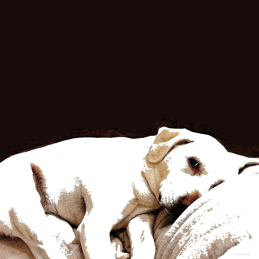 Dog Painting - The Look 1 - Labrador Retriever Dog Art by Sharon Cummings