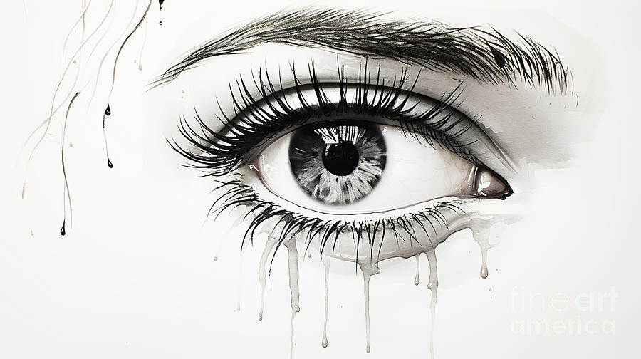 The look of a womans eye. Digital Art by Odon Czintos