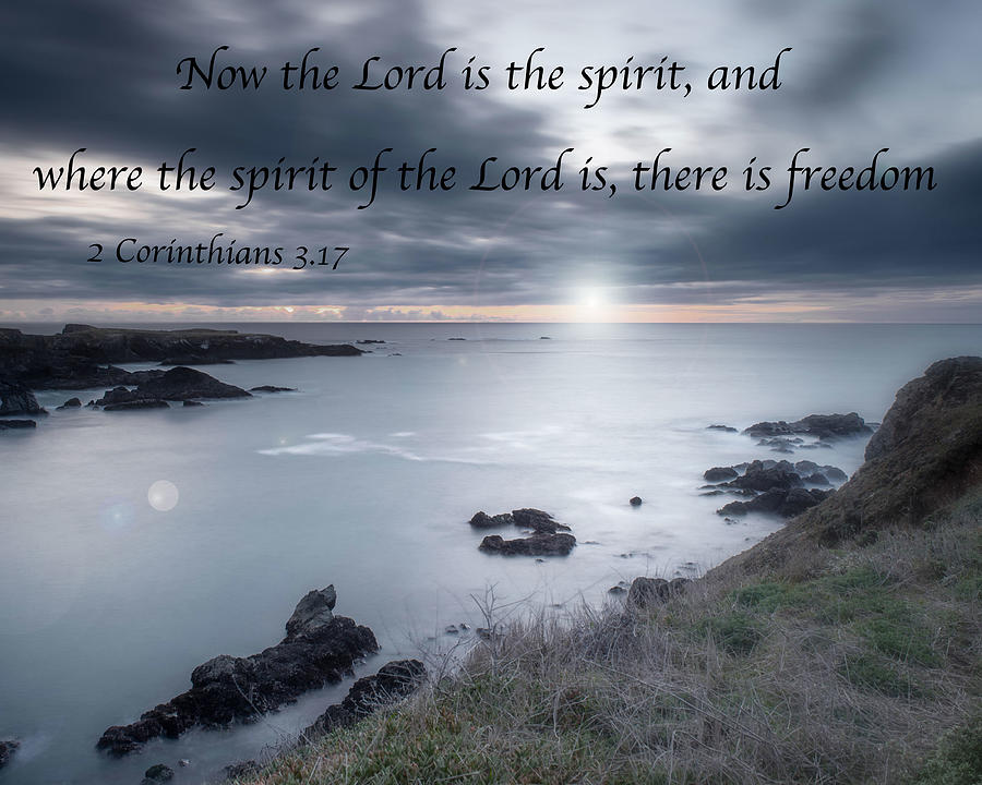 Sunset Photograph - The Lord is the Spirit by Alessandra RC