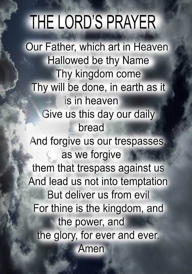 The Lords Prayer Poster stars hipster Painting by Patel Mason - Pixels