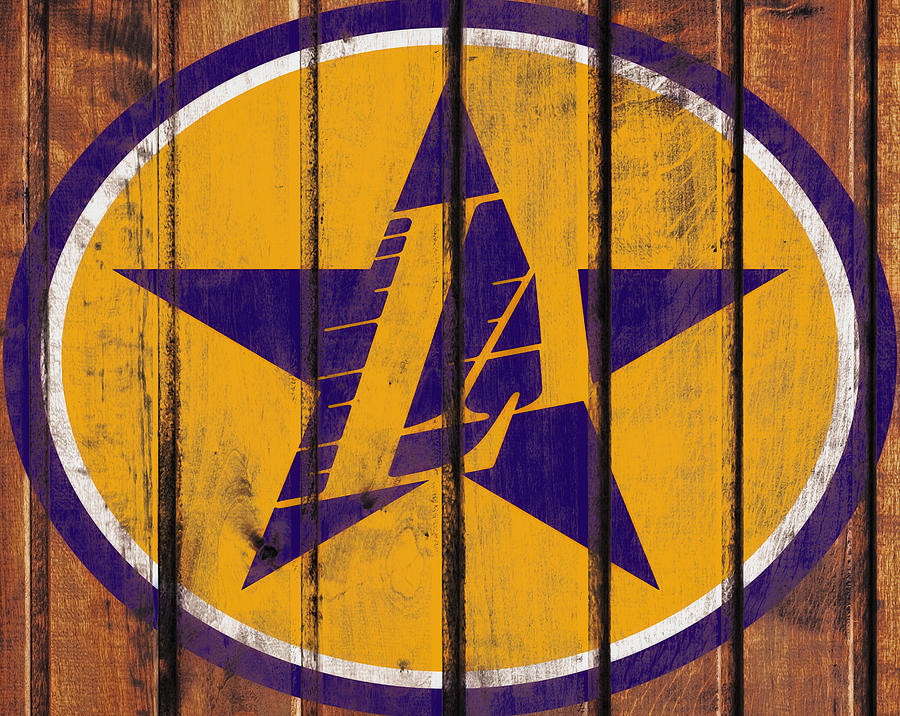 The Los Angeles Lakers 1f Mixed Media by Brian Reaves