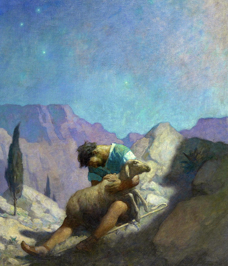 Newell Convers Wyeth Painting - The Lost Sheep by Newell Convers Wyeth