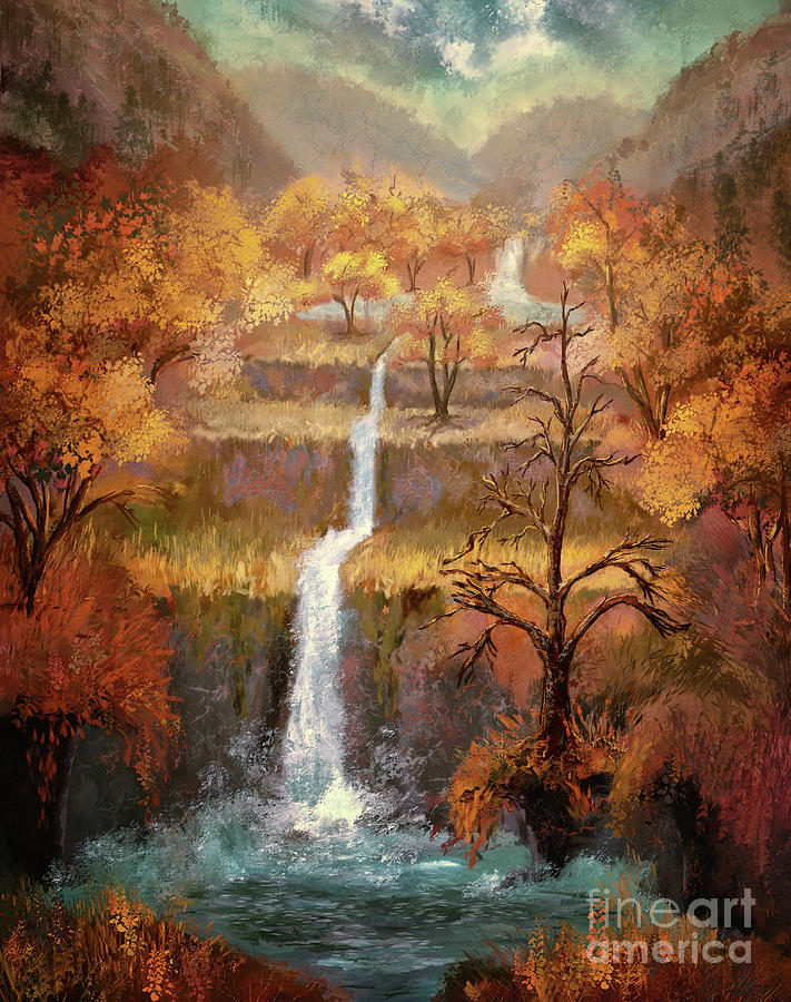 The Lost Waterfall Digital Art by Lois Bryan