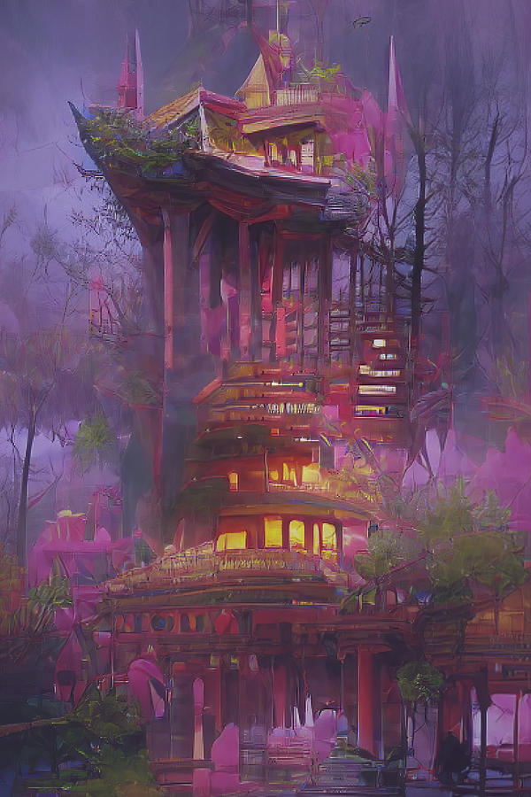 The Lotus Palace Digital Art by Mark Andrew Thomas