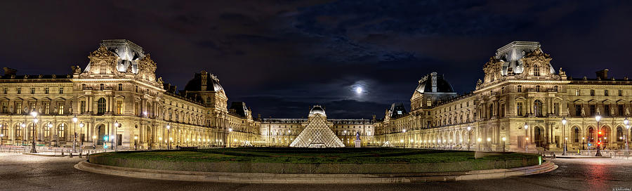 The Louvre at Night 01 Photograph by Weston Westmoreland