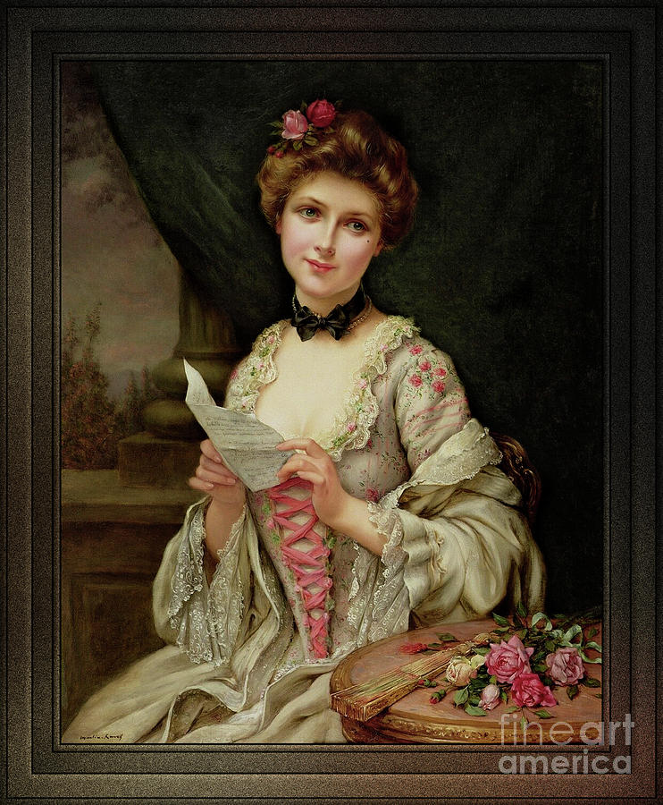 The Love Letter by Francois Martin-Kavel Painting by Rolando Burbon