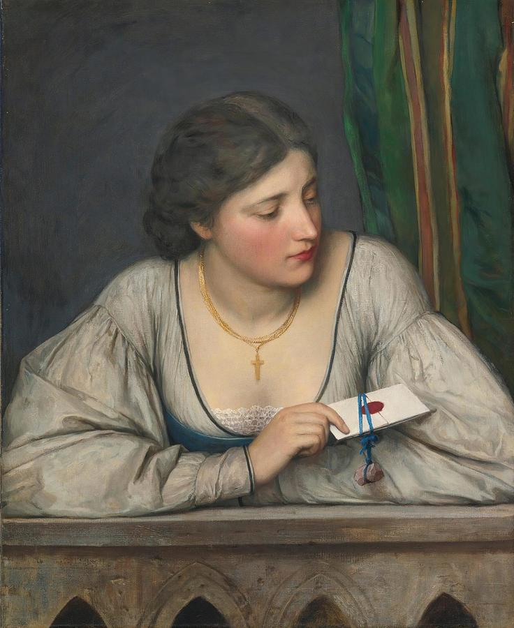 The love letter Painting by Eugen von Blaas Italian - Fine Art America