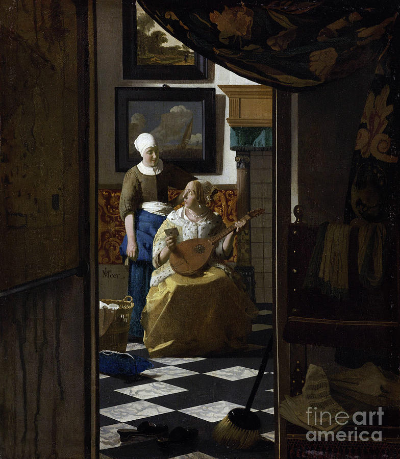 The Love Letter Painting by Vermeer