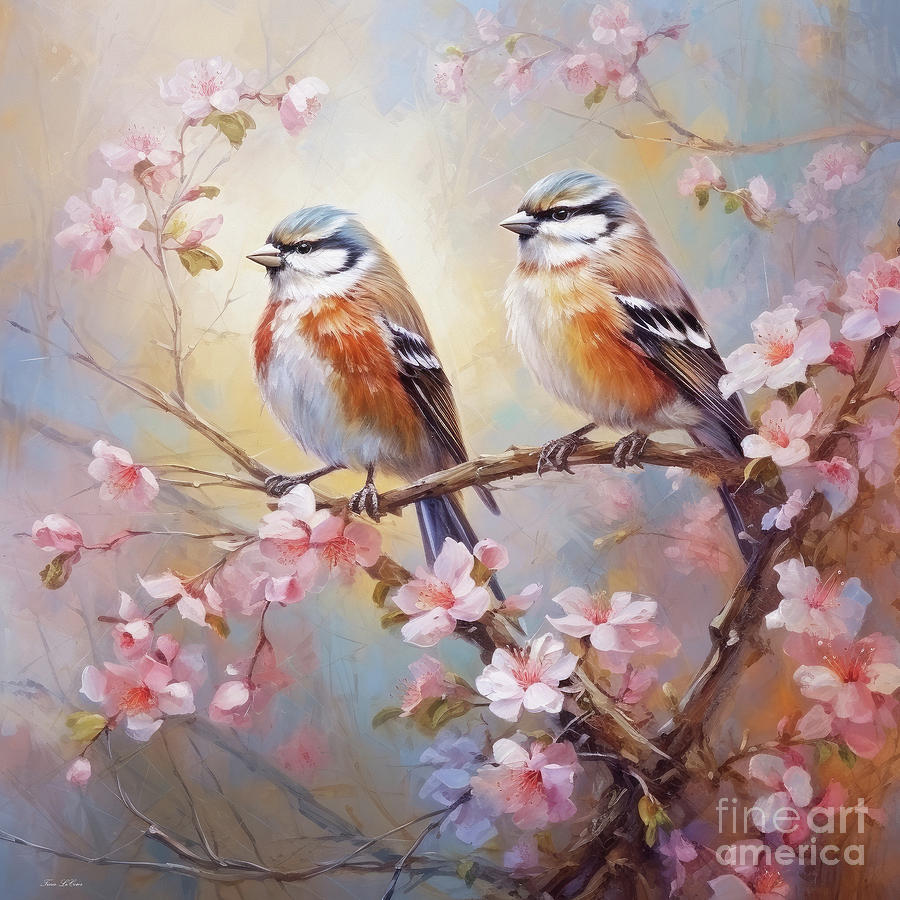 The Lovely Sparrows Painting by Tina LeCour