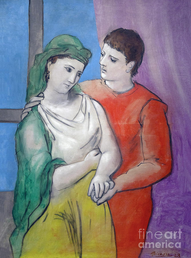 Artist Pablo Picasso Poster Print of Painting The Lovers 