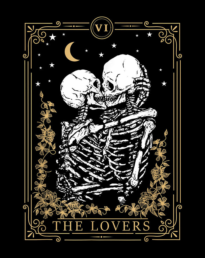 The Lovers Vintage Tarot Card, Magic, Occult, Supernatural Digital Art ...