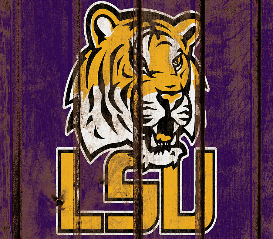 The LSU Tigers 1b Mixed Media by Brian Reaves - Pixels