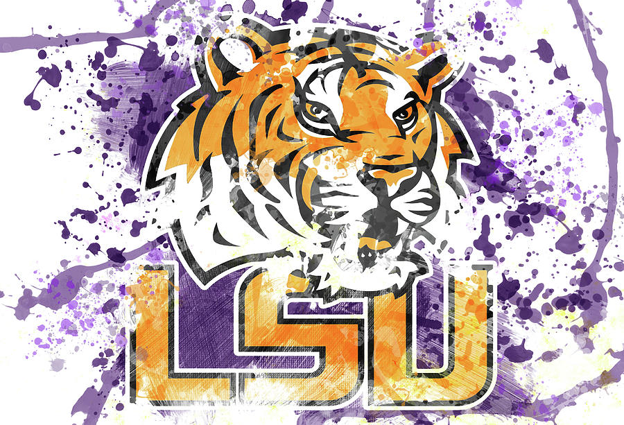 The LSU Tigers 1c Mixed Media by Brian Reaves