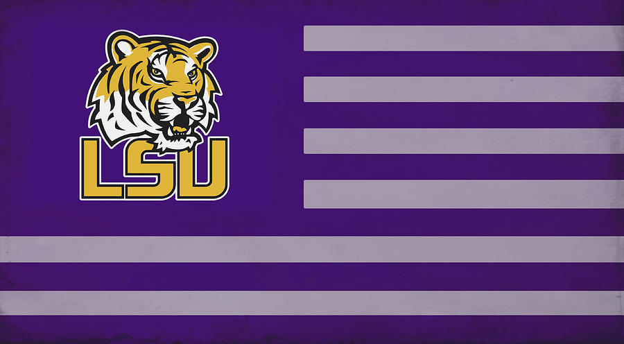 The Lsu Tigers Usa Team Flag 1e Mixed Media by Brian Reaves