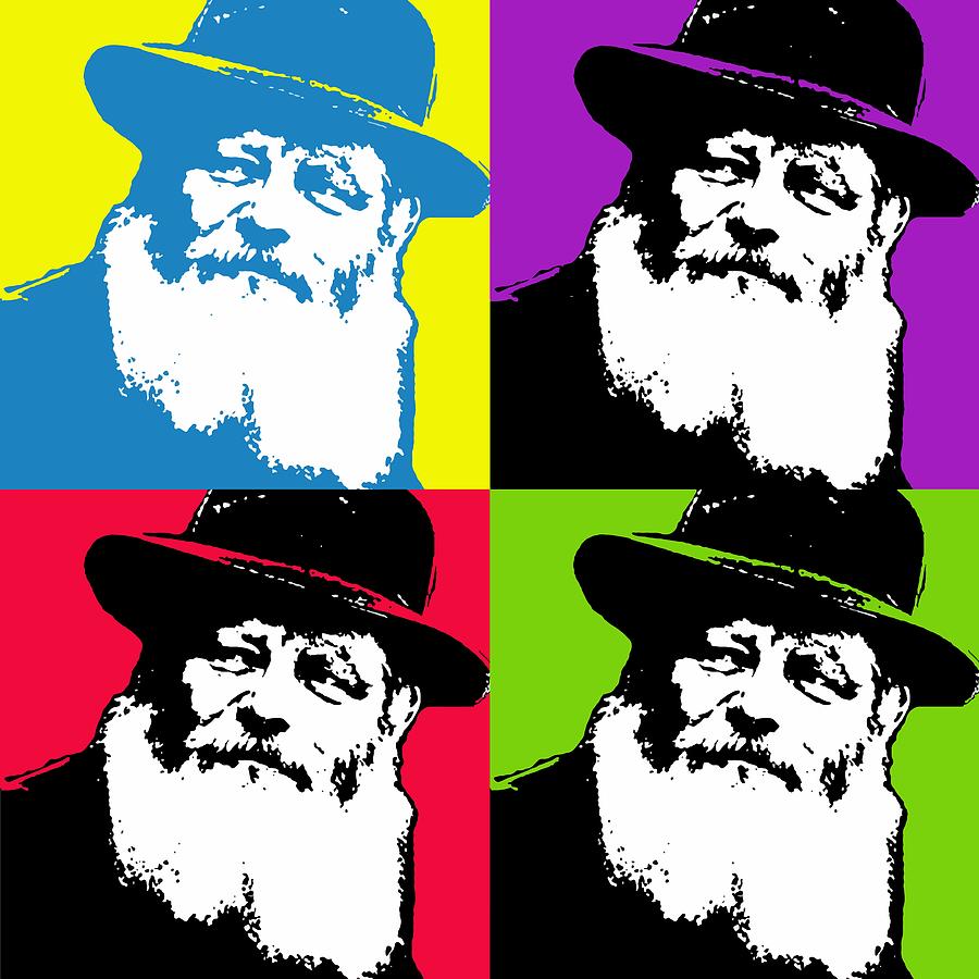 Jewish Digital Art - The Lubaviche Rebbe by Anshie Kagan
