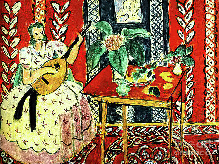 The Lute by Henri Matisse 1943 Painting by Henri Matisse