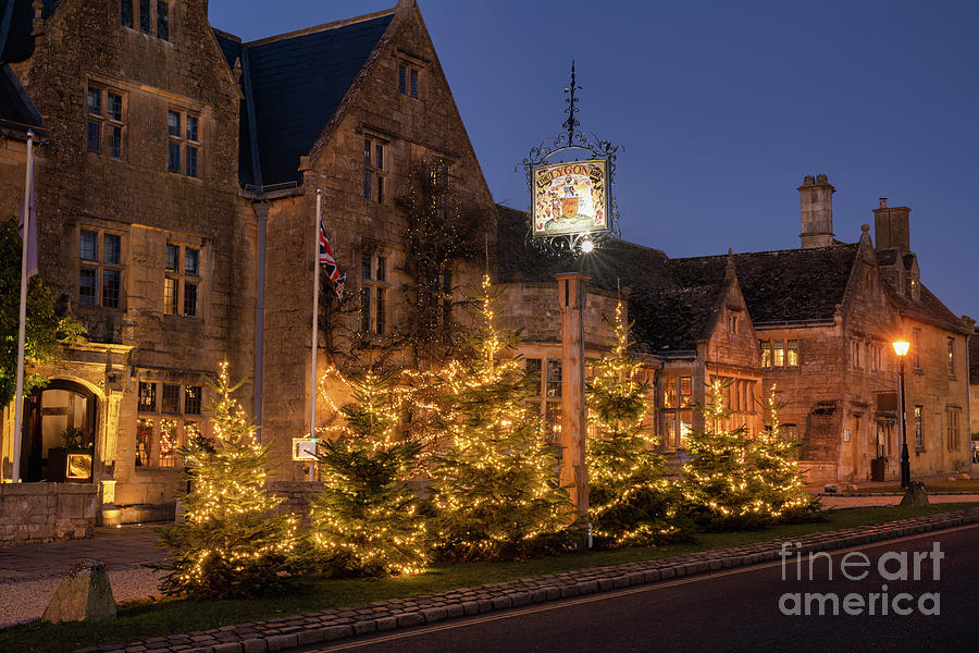 The Lygon Arms in Broadway at Dusk in December Photograph by Tim Gainey