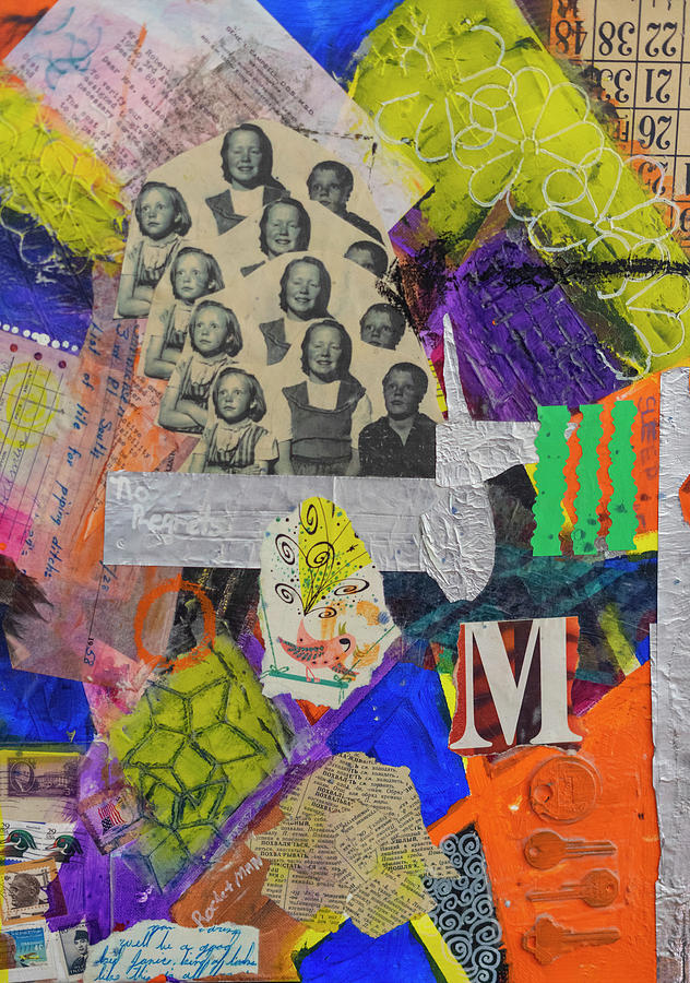 The M Mixed Media by Cathy Anderson